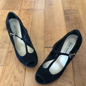 Steve Madden Issabell Black Suede Heels